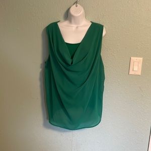 East Adeline Green Sleeveless Blouse Size 2X